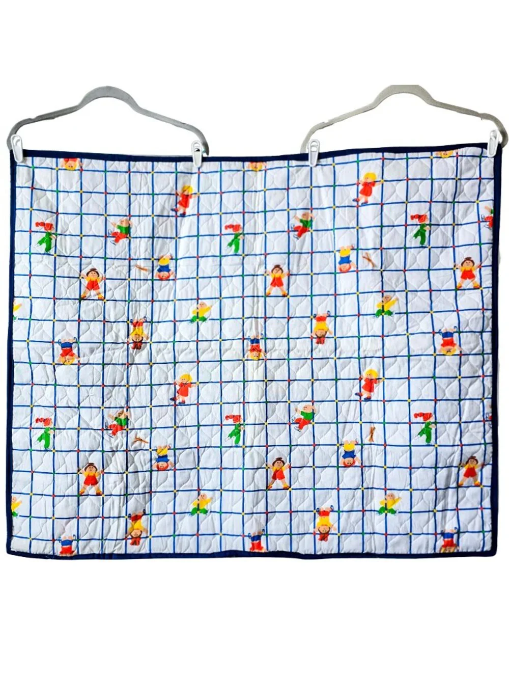 Handmade Vintage 1980s Cabbage Patch Kids Baby Quilt Crib Toddler Blanket